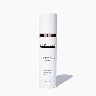 DRMTLGY Anti-Aging Tinted Moisturizer with SPF 46. Universal Tint. All-In-One Light Sheer Coverage Tinted Face Sunscreen w...