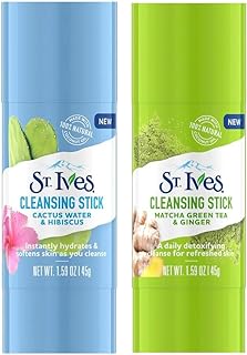 Generic St. Ives Cleansing Stick, Cactus Water & Hibiscus + Matcha Green Tea & Ginger (Pack of 2)