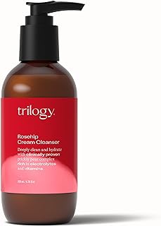 Trilogy Rosehip Cream Cleanser, Hydrating Facial Cleanser with Prickly Pear Complex, 6.76 fl oz