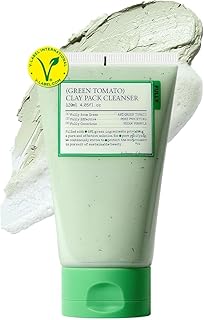 Fully Green Tomato Clay Mask Pore Cleanser, Purifying with 49% Green Tomato Extract, Sebum & Clogged Pore Care, Exfoliatio...
