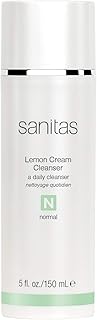 Sanitas Skincare Lemon Cream Cleanser, Enriching Cleanser, Vitamin C, Vitamin E, Jojoba Oil, 5 Ounces