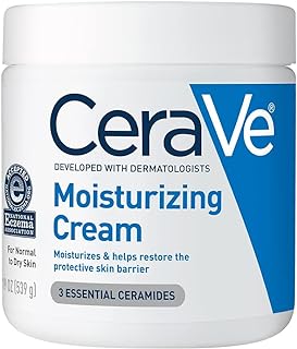 CeraVe Moisturizing Cream | Body and Face Moisturizer for Dry Skin | Body Cream with Hyaluronic Acid and Ceramides | Daily...