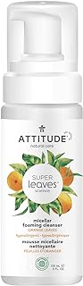 ATTITUDE Micellar Foaming Facial Cleanser, EWG Verified, Dermatologically Tested, Plant and Mineral-Based, Vegan, Orange L...