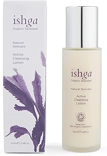 Ishga Facial Cleanser | Natural & Organic Skincare | Scottish Seaweed | For All Skin Types | Hydrating Cleansing Lotion fo...
