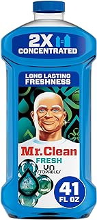 Mr. Clean 2X Concentrated Multi Surface Cleaner with Unstopables Fresh Scent, All Purpose Cleaner, 41 fl oz