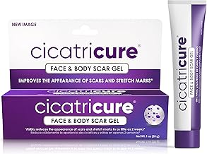Cicatricure Face & Body Advanced Scar Gel, Scar Treatment for Old & New Scars, Fades Stretch Marks Away, Surgical Scars, I...