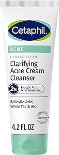 Cetaphil Acne Face Wash, Gentle Clear Clarifying Acne Cream Cleanser with 2% Salicylic Acid, Deep Cleans & Treats Acne Pro...