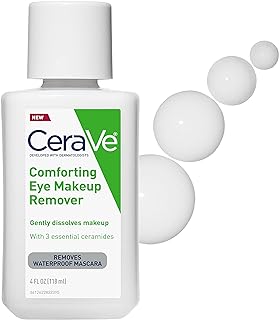 CeraVe Eye Makeup Remover with Hyaluronic Acid and Ceramides |Waterproof, Non-Comedogenic, Fragrance Free, Non-Greasy & Op...