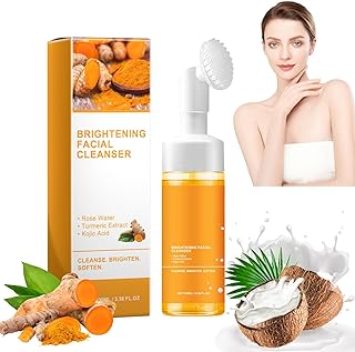 TRIMAKESHOP Turmeric Facial Cleanser, Turmeric Facial Wash, Turmeric Foaming Cleanser for All Skin
