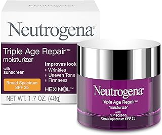 Neutrogena Triple Age Repair Anti-Aging Daily Facial Moisturizer with SPF 25 Sunscreen & Vitamin C, Firming Anti-Wrinkle F...
