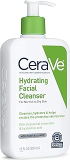 CeraVe Hydrating Facial Cleanser, Normal To Dry, 12 Ounces each, Pack of 3