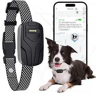 GPS Tracker & Health Monitoring for Dogs,Wireless Fence 2 in 1 Pet Tracking Smart Collar,Unlimited Range,Real-Time GPS Tra...
