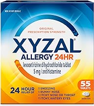 Xyzal Allergy Pills, 24-Hour Allergy Relief, 55-Count, Original Prescription Strength