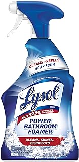 Lysol Power Foaming Cleaning Spray for Bathrooms, Foam Cleaner for Bathrooms, Showers, Tubs, 32oz