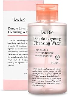 DR. BIO Double Layering Cleansing Water | Gentle & Hydrating Facial Cleanser Micellar Water Makeup Remover | Korean Skin C...