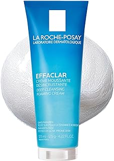 La Roche-Posay Effaclar Deep Cleansing Foaming Facial Cleanser, Cream Cleanser for Sensitive Skin, Daily Face Wash for Oil...