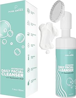 Pure Aroma Hydrating Daily Facial Cleanser | Foaming Face Wash & Makeup Remover With Hyaluronic Acid, Glycerin | For All T...