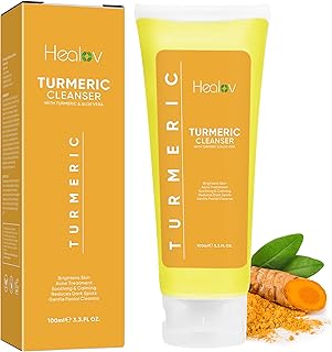 Turmeric Face Wash, Turmeric Clear Skin Liquid Soap – 100% Natural Anti Aging Exfoliating Turmeric Facial Cleanser for Spo...