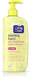 Clean & Clear Morning Burst Skin Brightening Facial Cleanser with Caffeine, Lemon & Papaya, Gentle Daily Citrus Face Wash ...