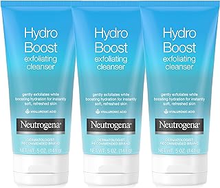 Neutrogena Hydro Boost Gentle Exfoliating Daily Facial Cleanser with Hyaluronic Acid, Clinically Proven to Increase Skin's...