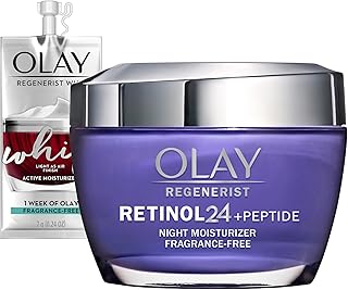 Olay Regenerist Retinol Moisturizer, Retinol 24 Night Face Cream with Niacinamide, Anti-Wrinkle Fragrance-Free 1.7 oz, Inc...