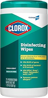 CloroxPro Clorox Disinfecting Wipes, Fresh Scent, 75 Count (Package May Vary)