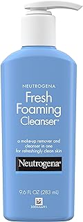 Neutrogena Fresh Foaming Facial Cleanser & Makeup Remover with Glycerin, Oil-, Soap- & Alcohol-Free Daily Face Wash Remove...