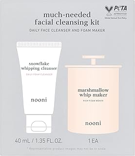 Nooni 2-in-1 Much Needed Facial Cleansing Kit - Whip Maker & Face Cleanser | Gift, Gift set, Foam Maker, Remove Impuritie...
