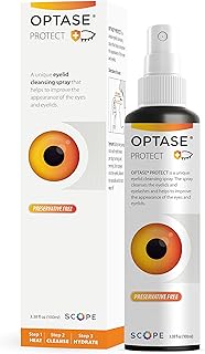 Optase Protect Eyelid Cleansing Spray - Hypochlorous Acid Spray for Daily Protection - Eye Lid Cleaning Spray for Dry Eye,...