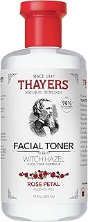Thayers Alcohol-Free, Hydrating Rose Petal Witch Hazel Facial Toner with Aloe Vera Formula, Vegan, Dermatologist Tested an...