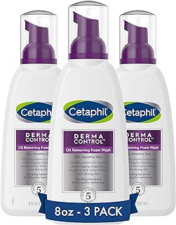 Cetaphil Pro Oil Removing Foam Wash, Foaming Facial Cleanser, Fragrance Free Formula Suitable for Sensitive Skin, 8 Fluid ...