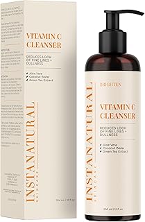 InstaNatural Vitamin C Cleanser Face Wash, Brightens and Reduces Signs of Aging, Fine Lines and Uneven Texture, with Cocon...