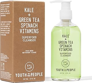 Youth To The People Superfood Facial Cleanser - Kale and Green Tea Cleanser - Gentle Face Wash, Makeup Remover + Pore Mini...