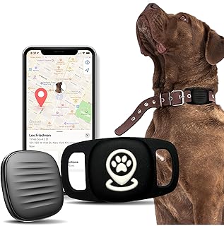 GBVP Dog Tracker Smart Pet Location Tracker with Collar Holder, Personalized Smart Item Finder, MFi Certificated Dog Track...
