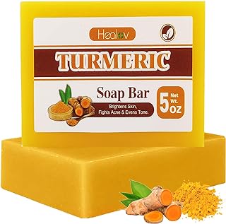Turmeric Soap Bar for Hyperpigmentation – Turmeric Skin Brightening Soap for Dark Spots, Intimate Areas, Underarms – Turme...