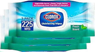 Clorox Disinfecting Wipes, Bleach Free Cleaning Wipes, Household Essentials, Fresh Scent, Moisture Seal Lid, 75 Wipes, Pac...