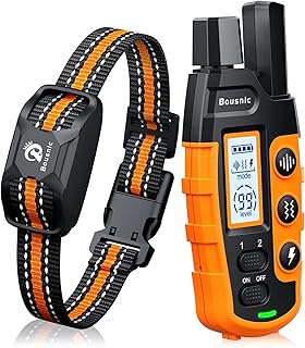 Bousnic Dog Shock Collar - 3300Ft Dog Training Collar with Remote for 5-120lbs Small Medium Large Dogs Rechargeable Waterp...