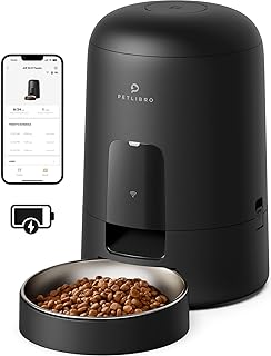 PETLIBRO Automatic Cat Feeder, Wi-Fi Rechargeable Cat Food Dispenser Battery-Operated with 30-Day Life, AIR 2.4G Wi-Fi Tim...