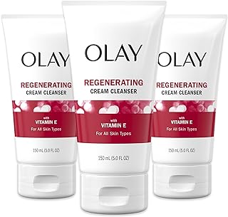 Olay Regenerist Regenerating Cream Cleanser Face Wash, 5 fl oz (Pack of 3)