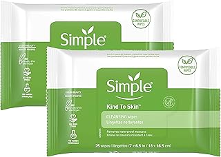 Simple Kind to Skin Facial Wipes Gentle and Effective Makeup Remover Cleansing Free from color and dye artificial perfume ...
