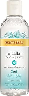 Burt's Bees Micellar Cleansing Water with Coconut & Lotus Extract, 8 Oz (Package May Vary)