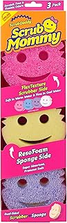 Scrub Daddy Scrub Mommy - Dish Scrubber + Non-Scratch Cleaning Sponges Kitchen, Bathroom + Multi-Surface Safe - Dual-Sided...
