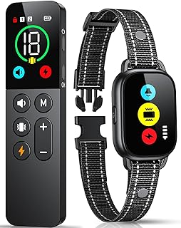 Evuime Dog Training Collar with Remote, Smart Dog Shock Collar with 3 Training Modes and Training Icons, Waterproof Electr...