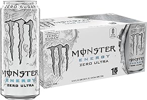 Monster Energy Zero Ultra, Sugar Free Energy Drink, 16 Fl oz (Pack of 15)