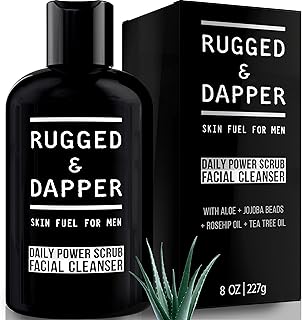 RUGGED & DAPPER Daily Power Scrub | 8 oz | Premium Exfoliating Mens Face Wash | Deep Cleans + Prevents Breakouts | Face Wa...