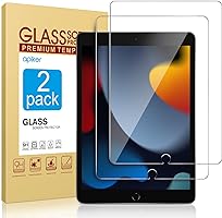 apiker 2 Pack Screen Protector for iPad 9th 8th 7th Generation 10.2 Inch, Tempered Glass Film for iPad 9 8 7...