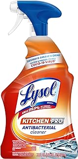 Lysol Pro Kitchen Spray Cleaner and Degreaser, Antibacterial All Purpose Cleaning Spray for Kitchens, Countertops, Ovens, ...