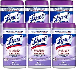 Lysol Disinfectant Wipes, Multi-Surface Antibacterial Cleaning Wipes, For Disinfecting and Cleaning, Early Morning Breeze,...