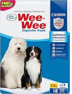 Four Paws Wee-Wee Superior Performance Gigantic Pee Pads for Extra Large Dogs, Leak-Proof Floor Protection Dog & Puppy Qui...