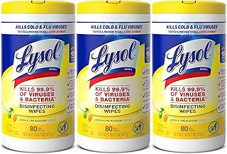 Lysol Disinfectant Wipes, Multi-Surface Antibacterial Cleaning Wipes, For Disinfecting and Cleaning, Lemon and Lime Blosso...